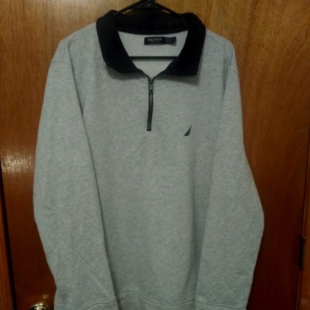 Nautica Men's XL Solid 1/4 Zip Fleece Pullover
